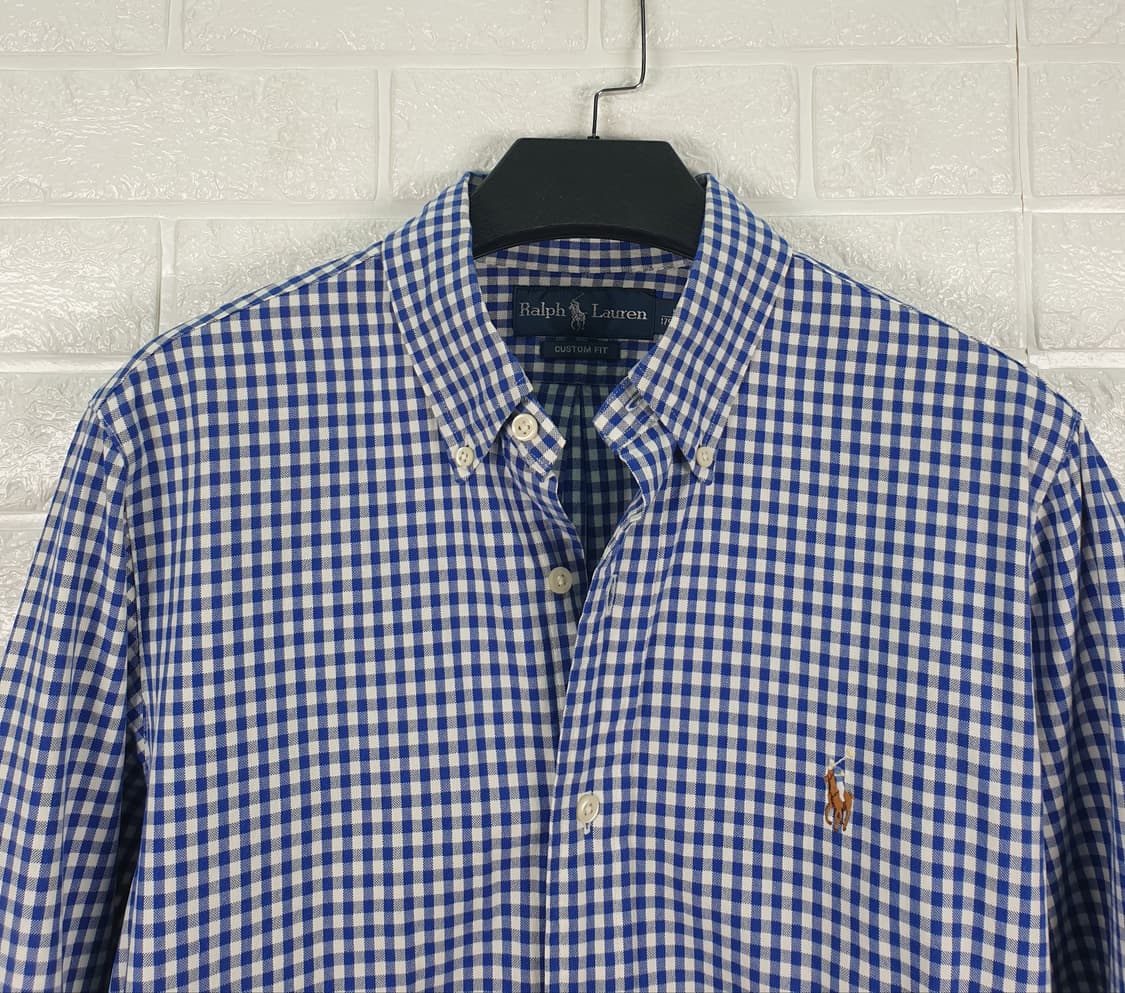 [95]랄프로렌 블루 깅엄 체크 셔츠 상품이미지4