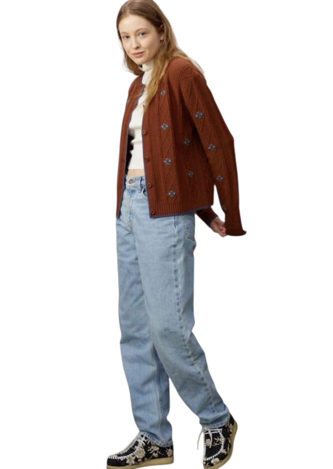 앤유 AND YOU 라일락 플로럴 여성니트가디건 F/27만 상품이미지10