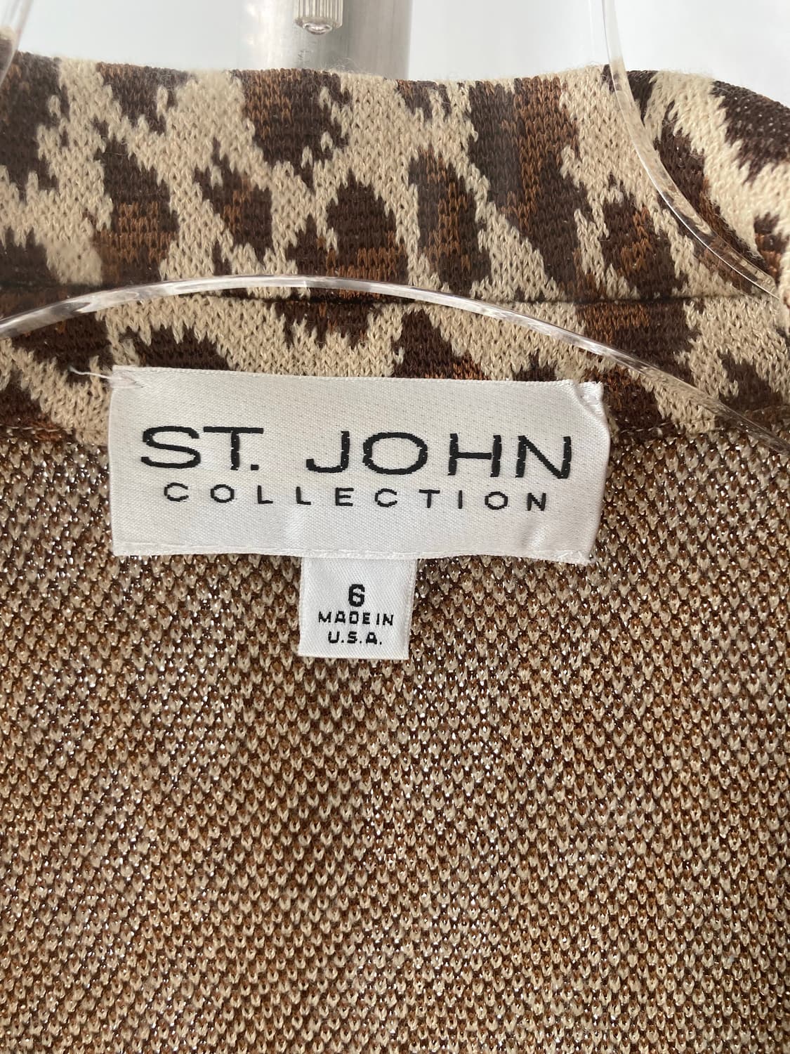 정품) ST.JOHN 세인트 존 여성 레오파드 호피 겨울 자켓 상품이미지4