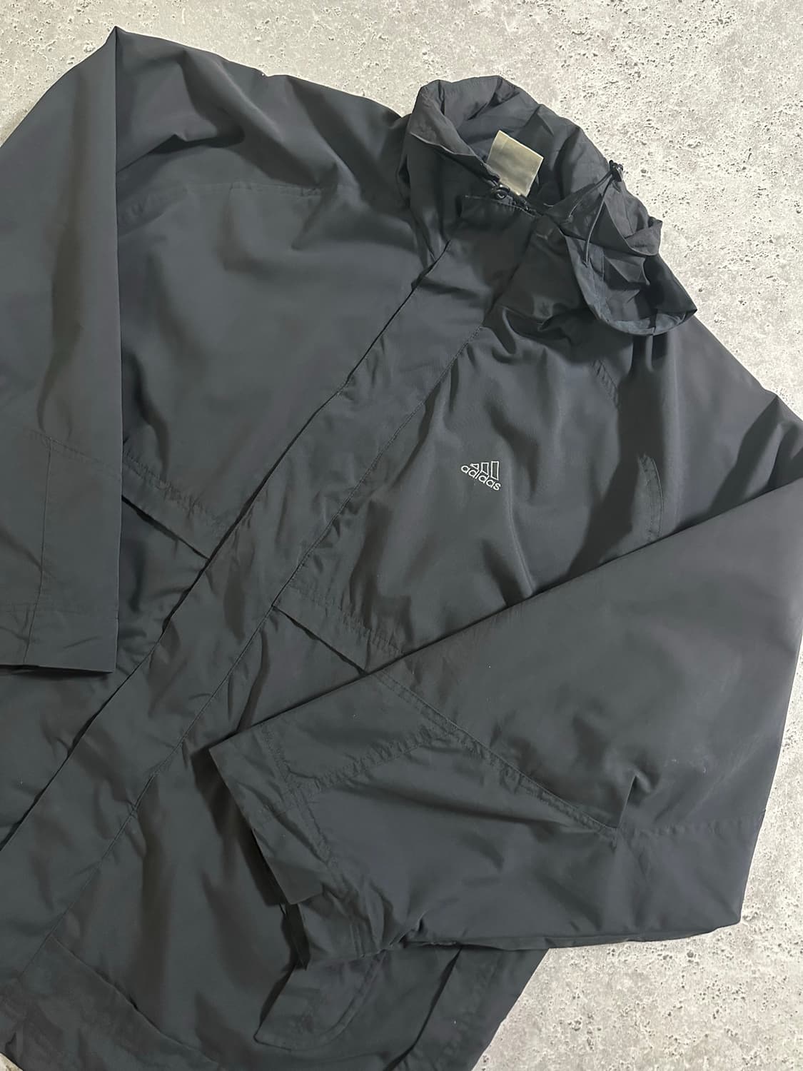 00s adidas 아카이브 미니멀 블랙 윈드브레이커 상품이미지1