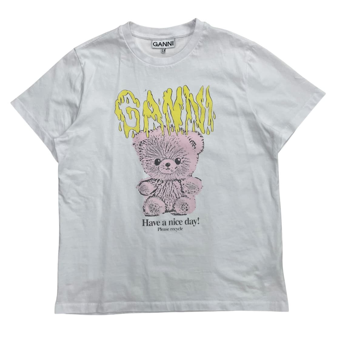 가니 딸기우유베어 화이트 반팔 상품이미지2