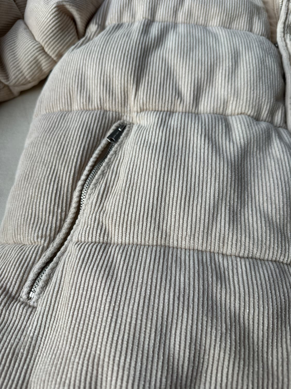 타미진스 코듀로이 패딩 아이보리 M  상품이미지6