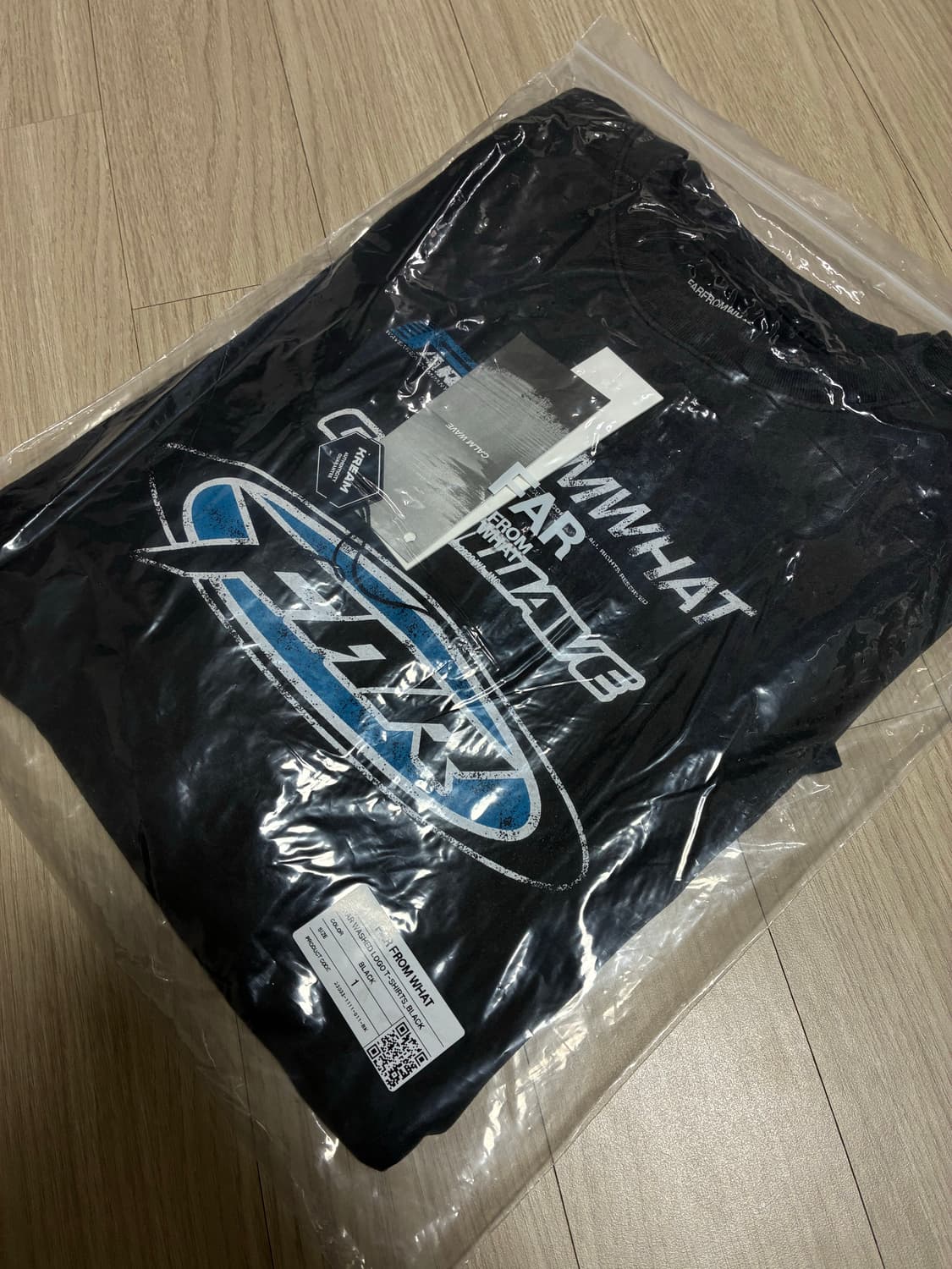 파프롬왓 파 워시드 로고 티셔츠 블랙 1사이즈 상품이미지7