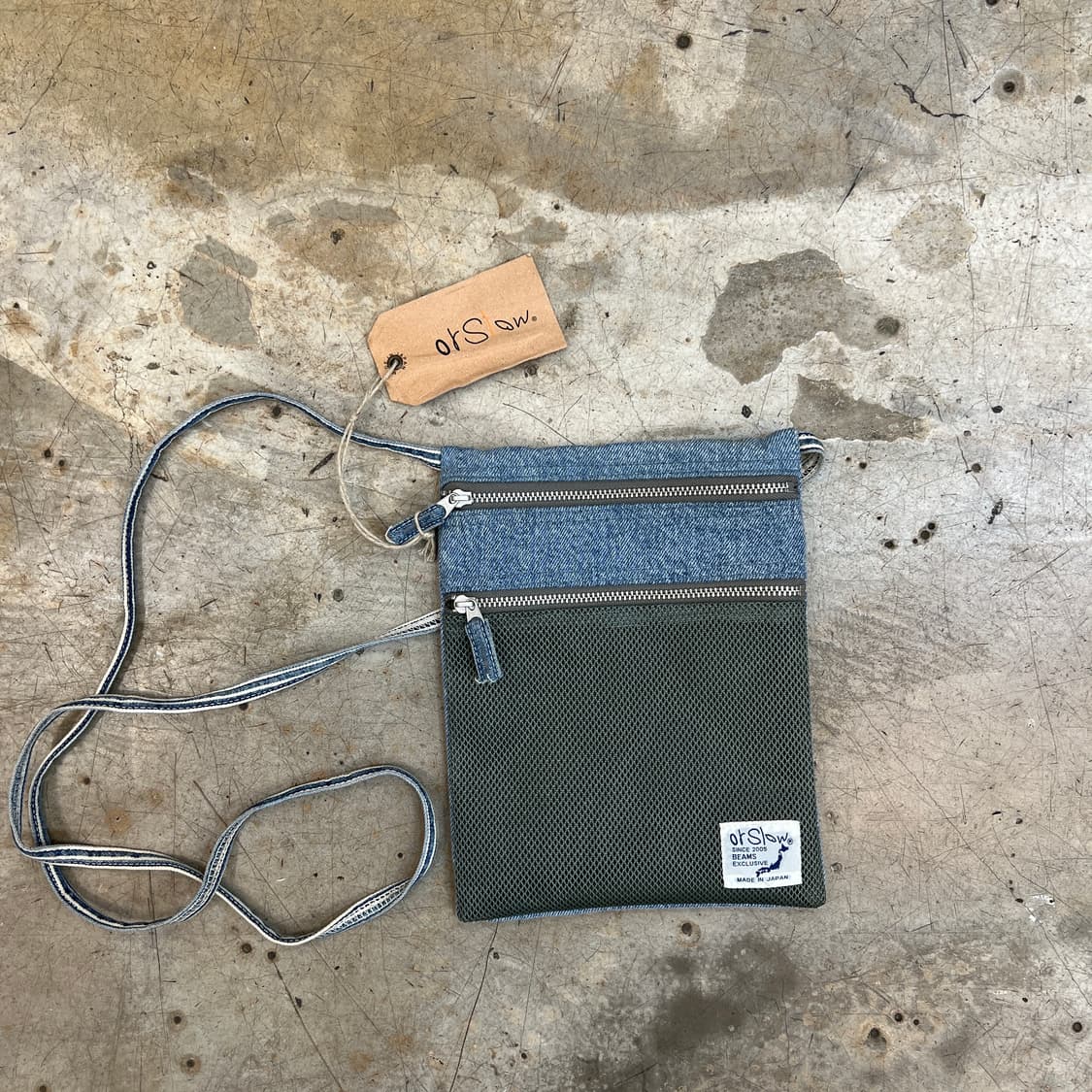 orslow x beams 데님 메쉬 사코슈 상품이미지1