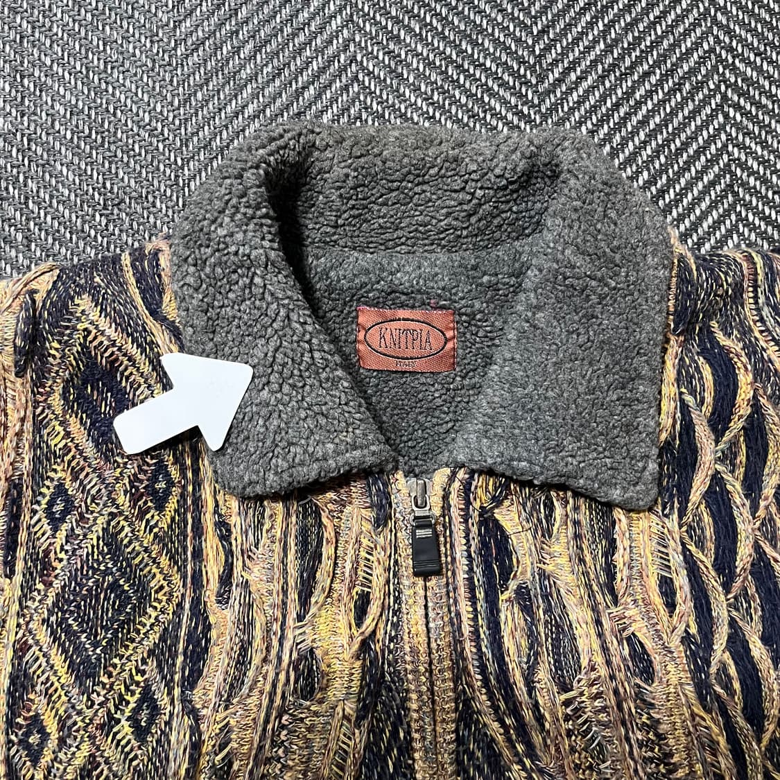 KNITPIA 양털 니트 집업 상품이미지4