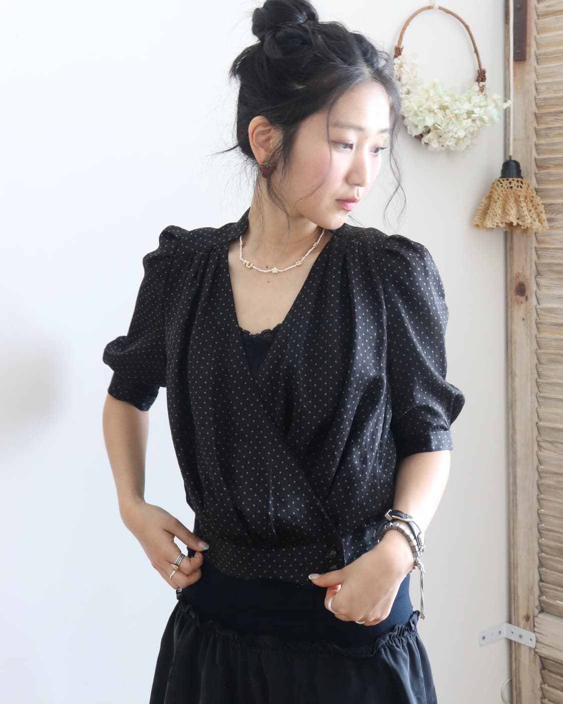 [Hysteric Glamour] Black Star Blouse 상품이미지4