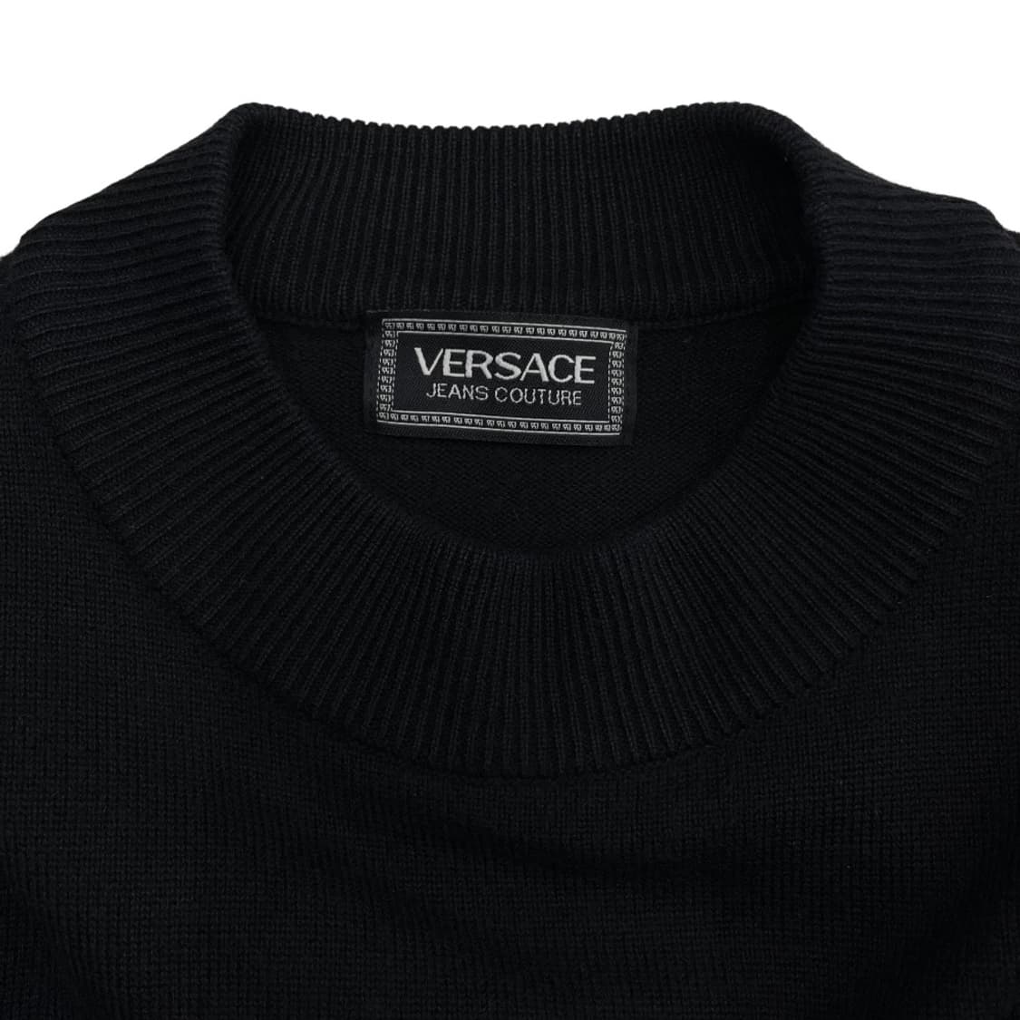 베르사체 양털 센터로고 블랙 니트 상품이미지5