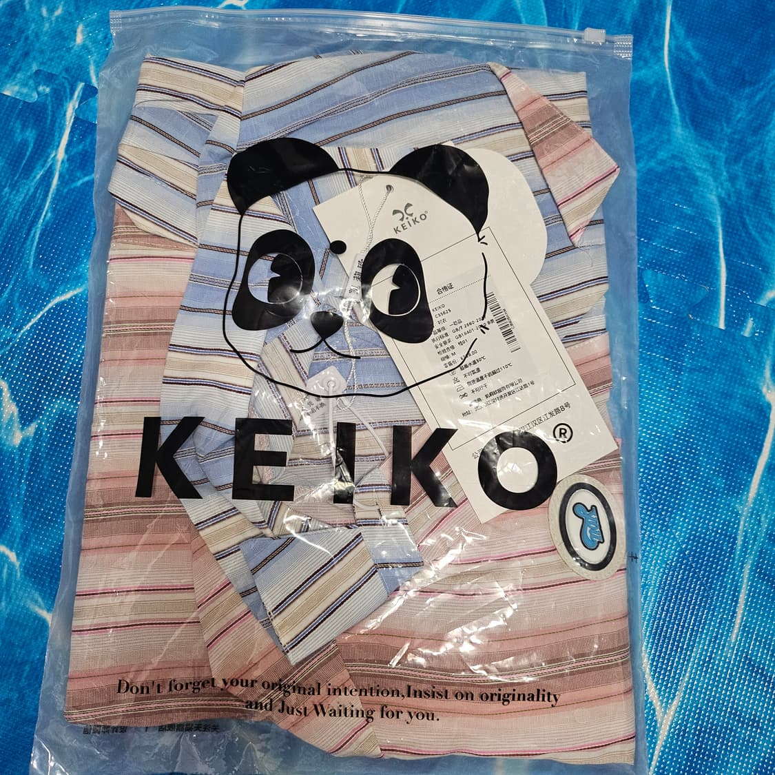 [미개봉신품] KEIKO 핑크스카이 투톤 스트라이프 셔츠 상품이미지2