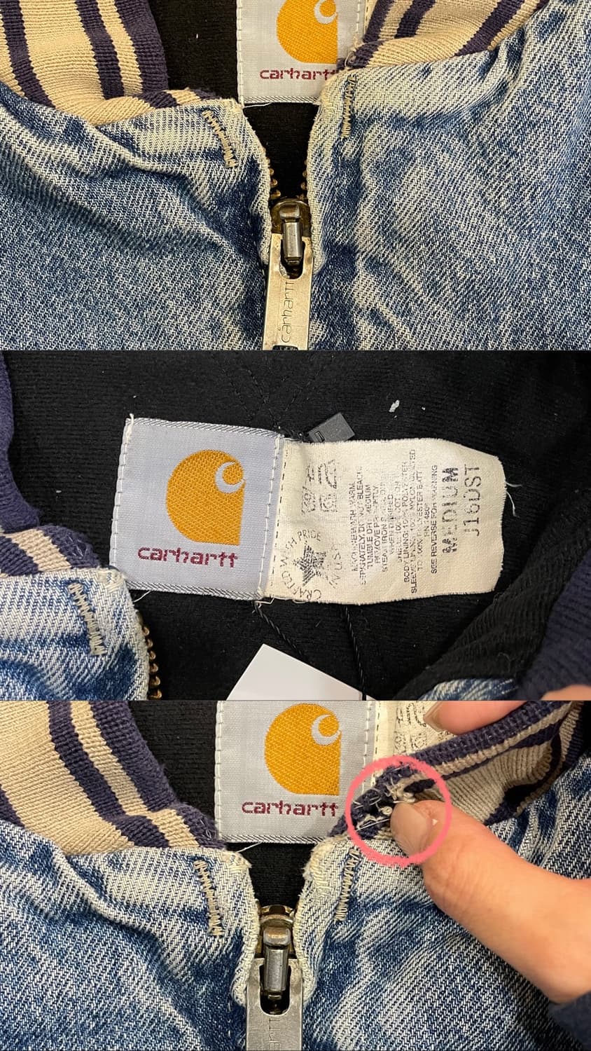 (M) Carhartt 칼하트 데님 바시티 자켓 상품이미지10