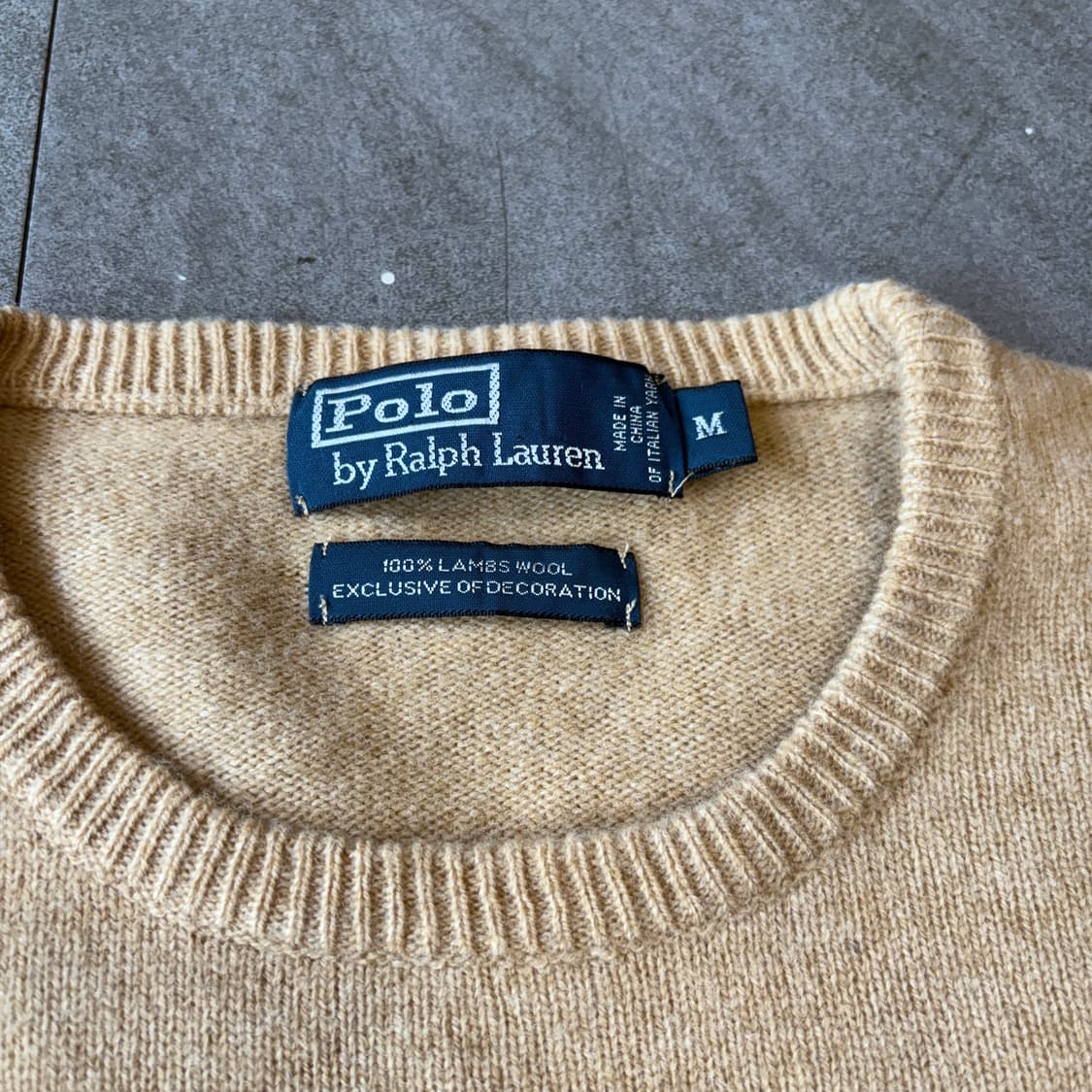 폴로 정품 램스울 베이지 니트 상품이미지5
