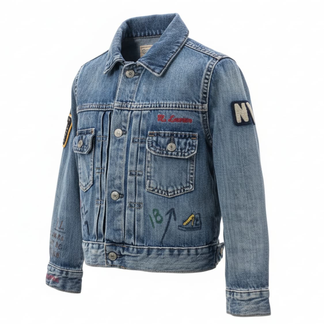 폴로 랄프로렌 키즈 커스텀 빈티지 데님 자켓 1881 상품이미지1