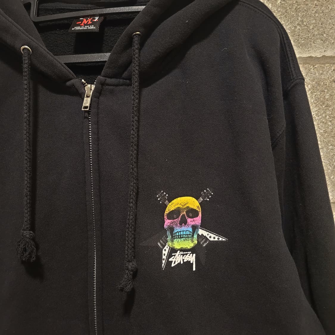 스투시 스컬 후드집업 M 상품이미지3