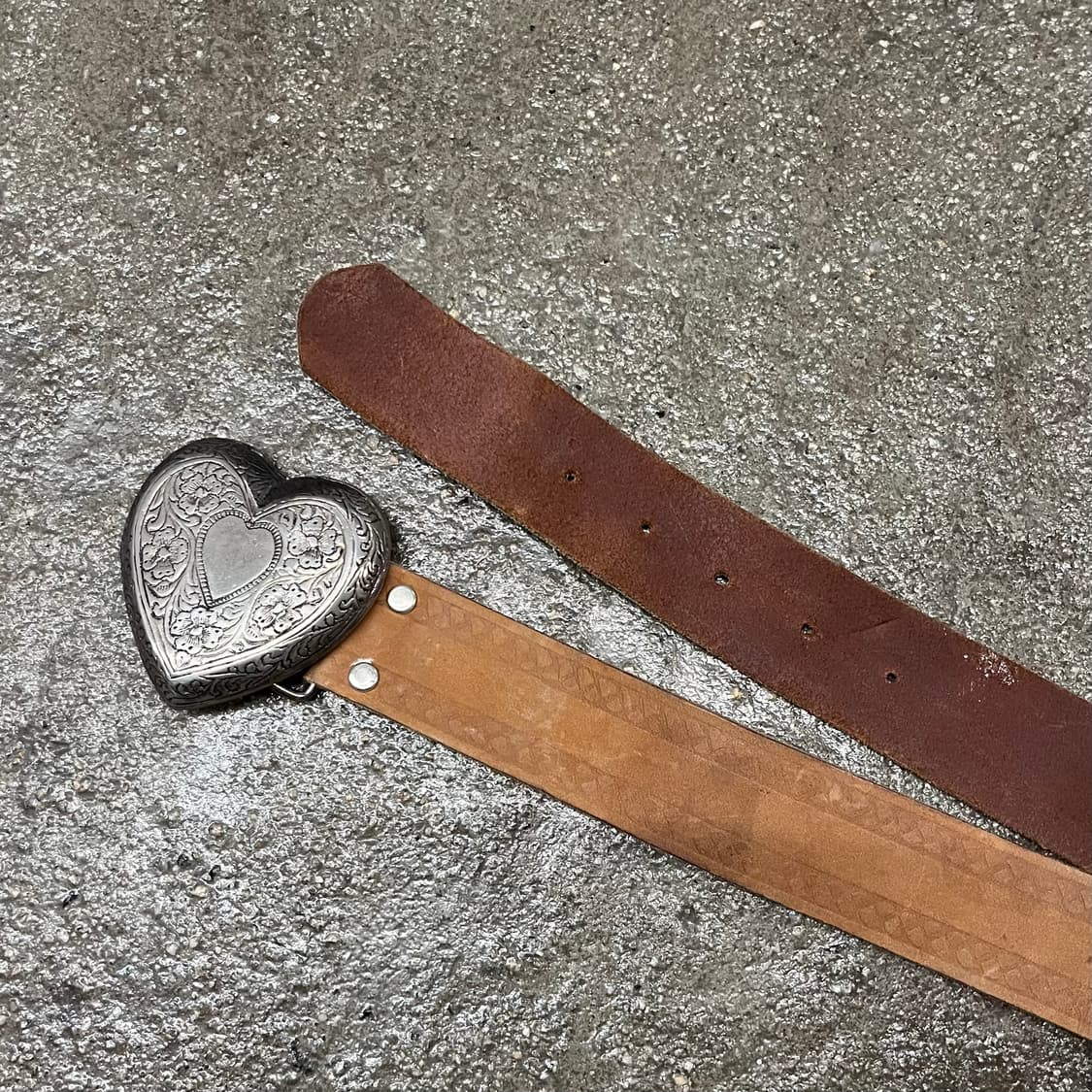 빈티지 하트 버클 벨트 (~30“) 상품이미지4