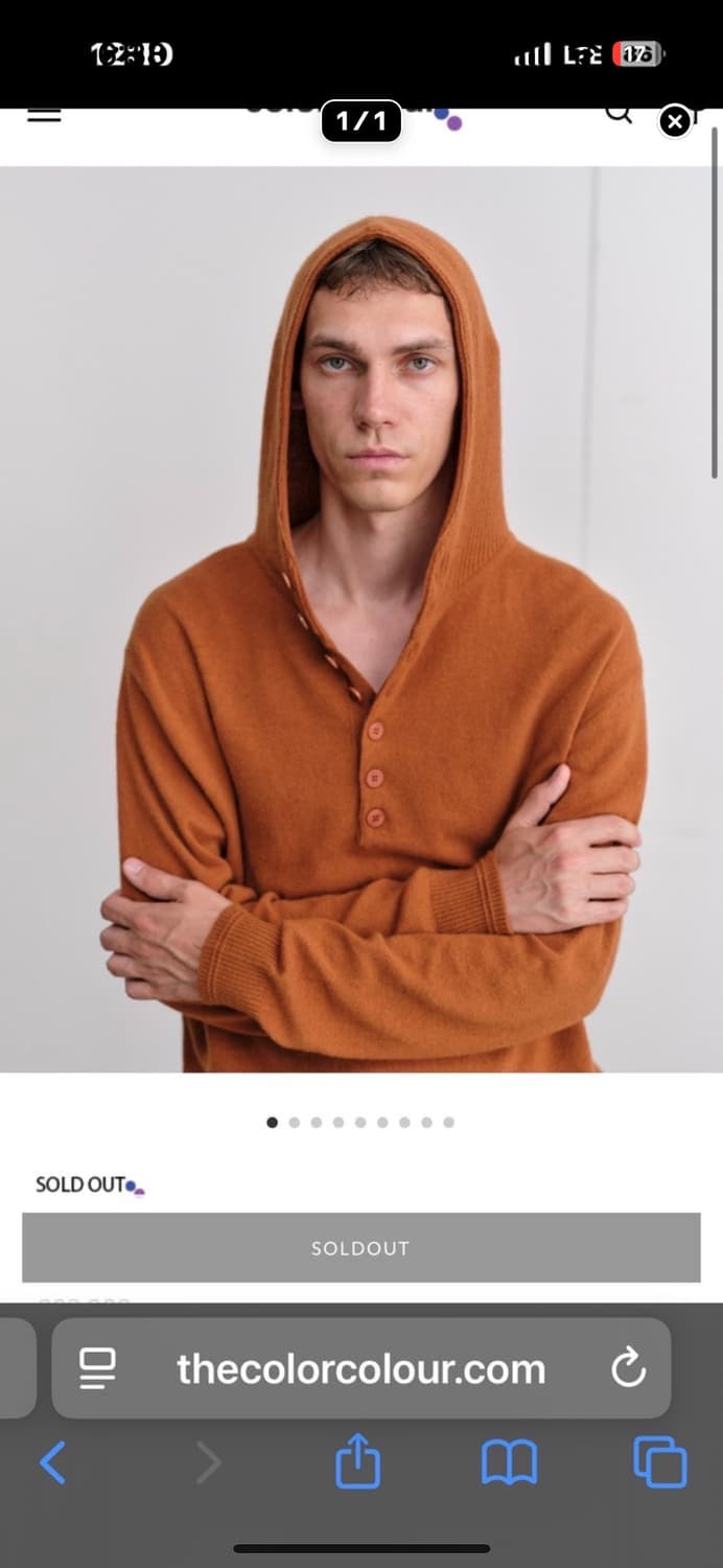 Colorcolour 후드 니트S 상품이미지1