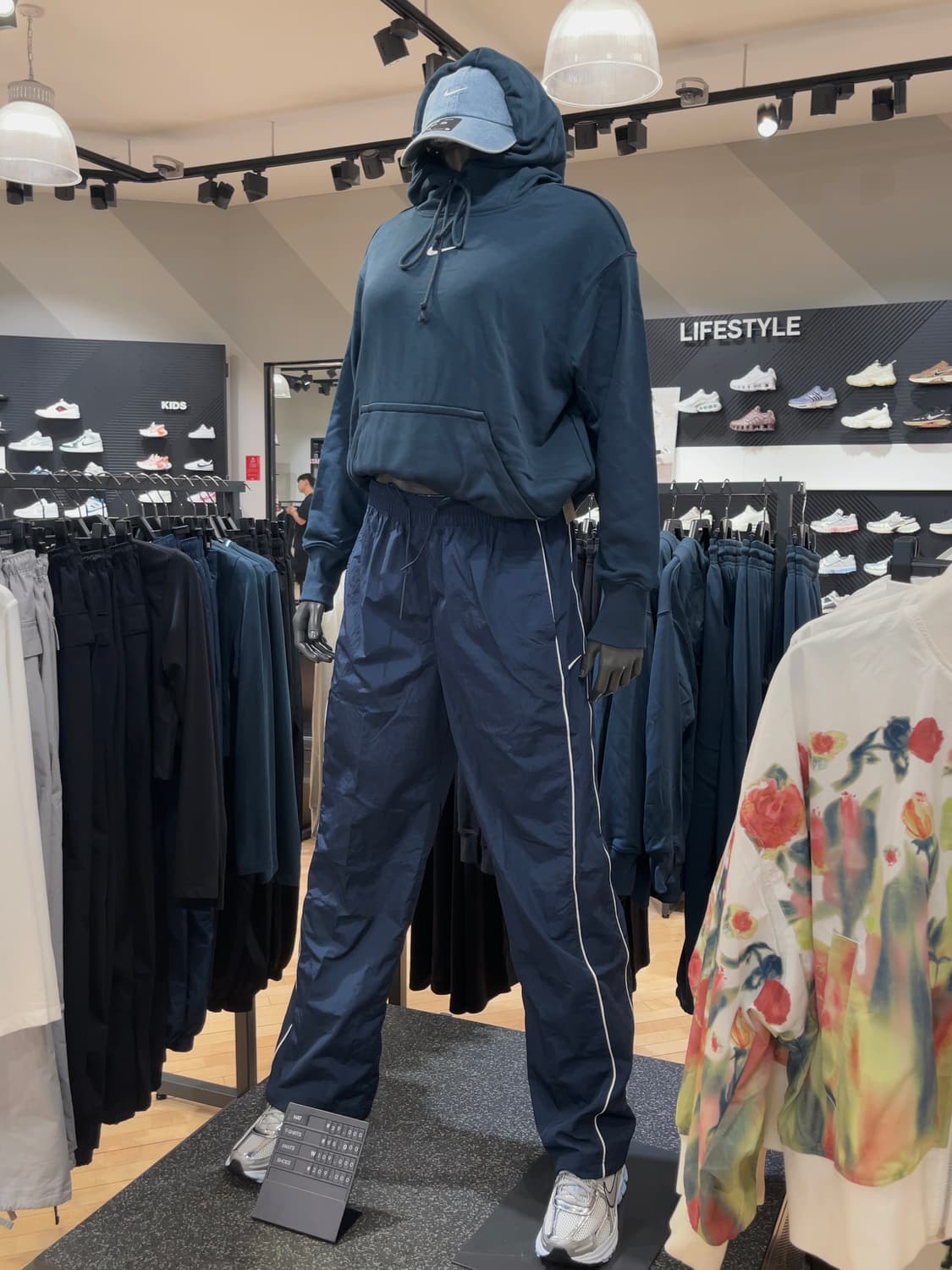 (S) 나이키 여성 윈드러너 트랙팬츠 네이비 새상품 상품이미지5