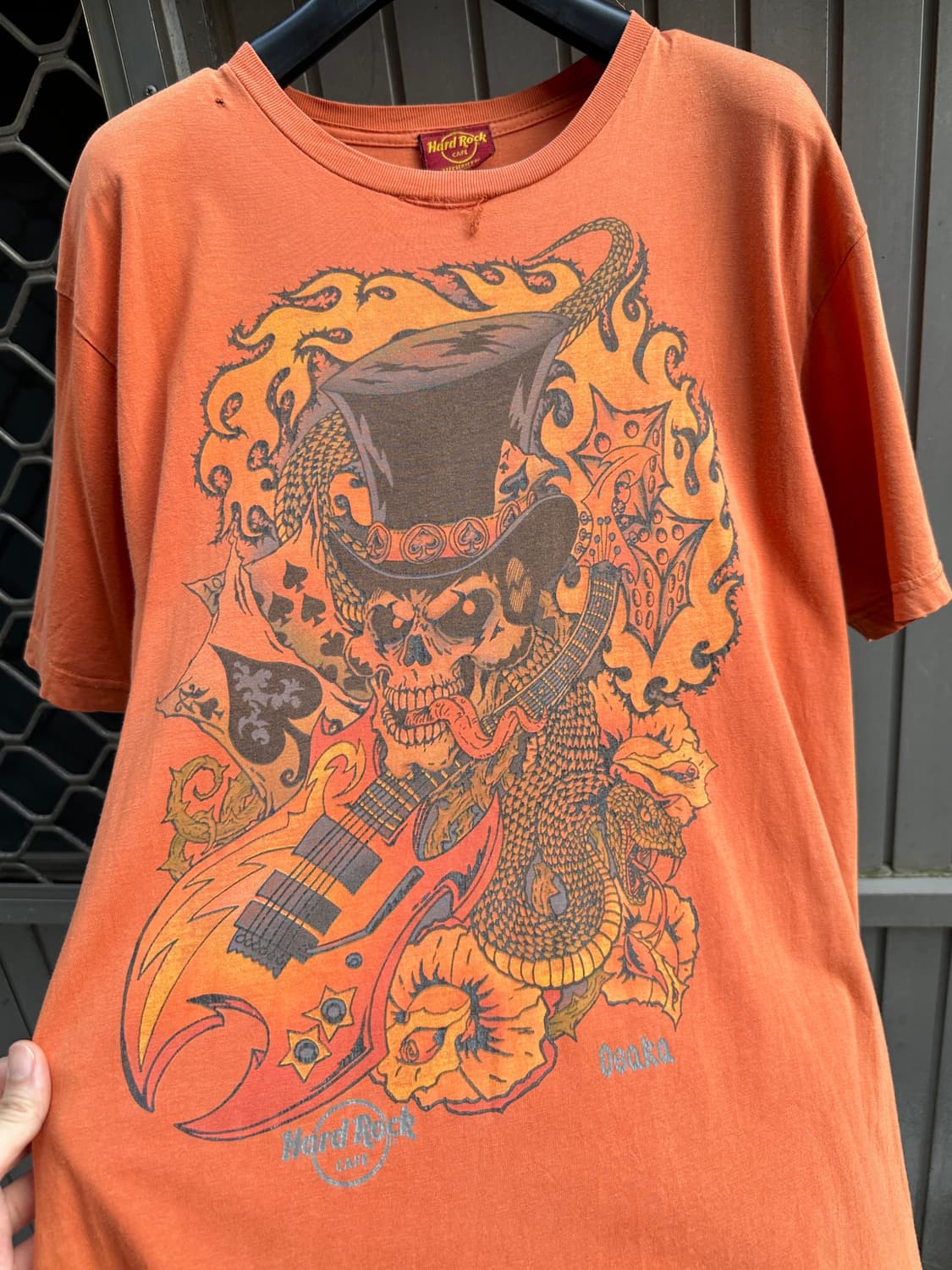 HARD ROCK Osaka orange skull band tee 상품이미지2