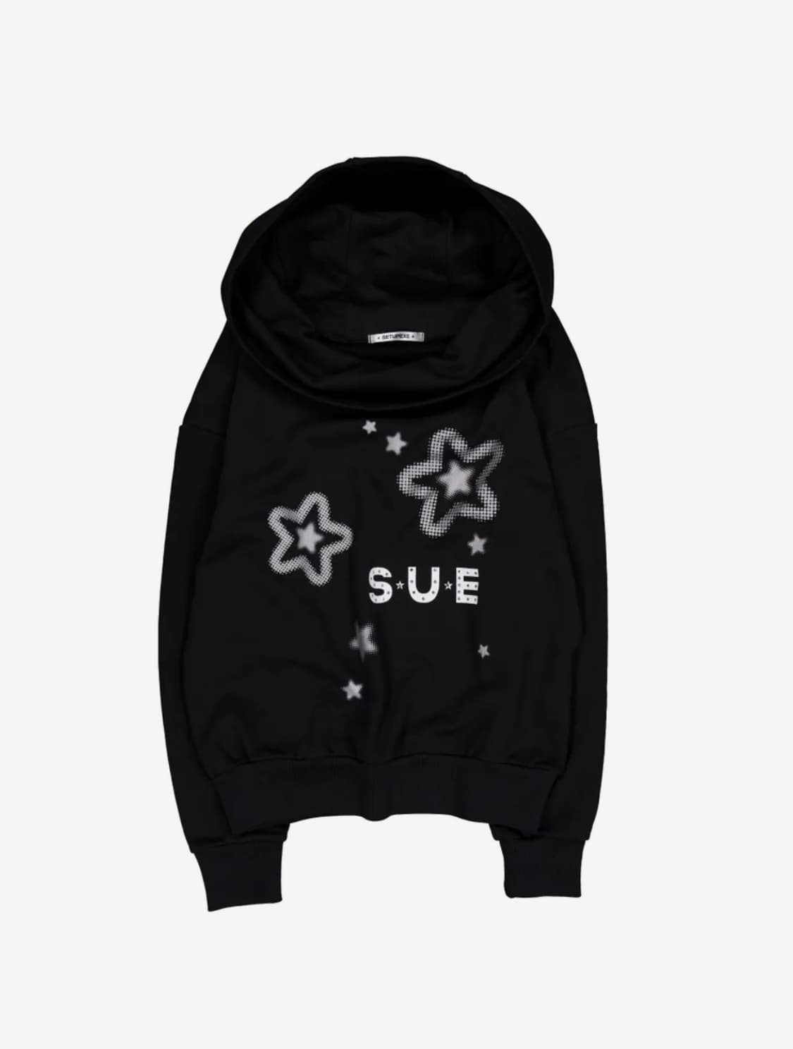 SUE WIDE HOODIE TOP / BLACK 상품이미지2
