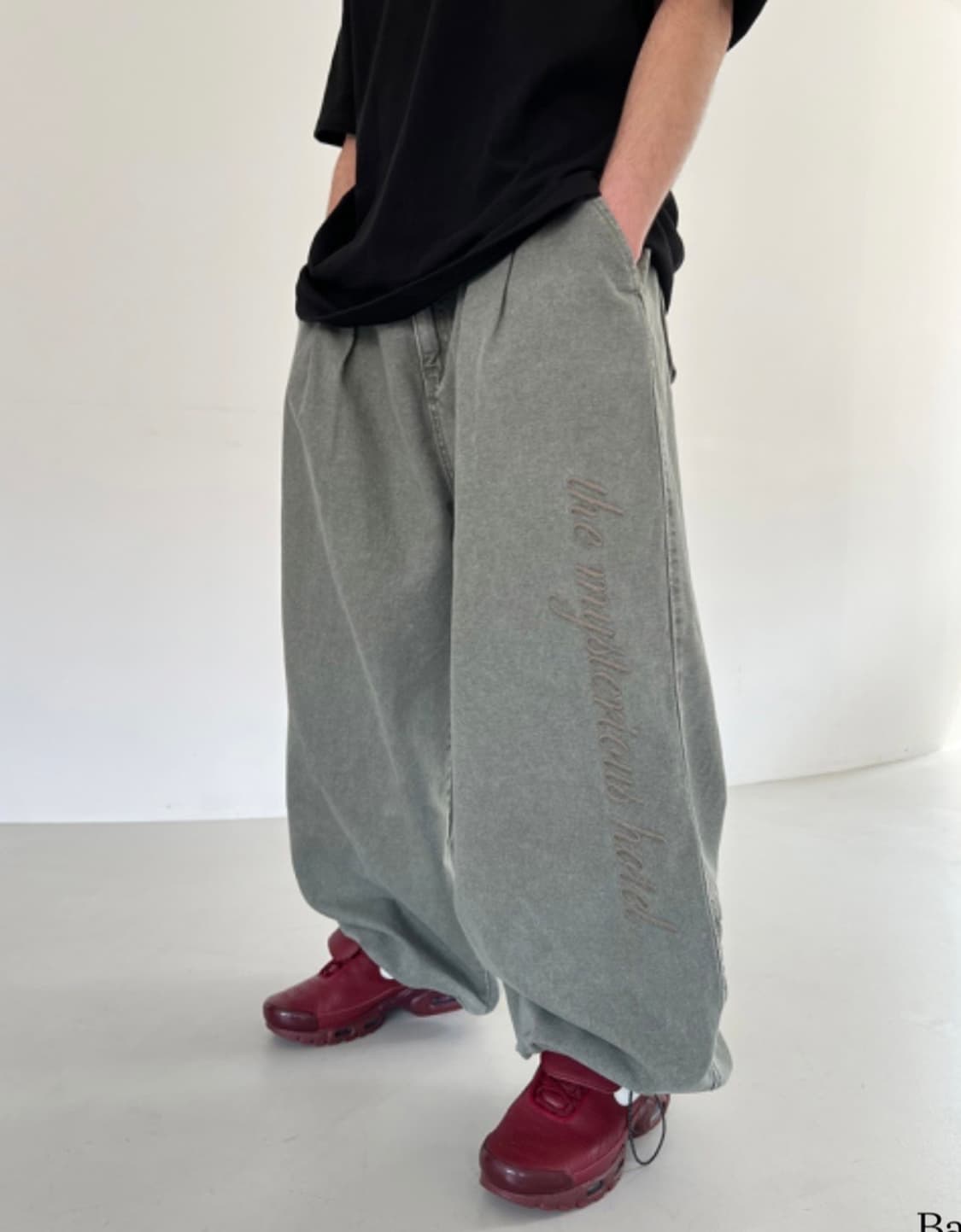 더미스테리어스호텔 옥스포드 워싱 팬츠 1사이즈 상품이미지1