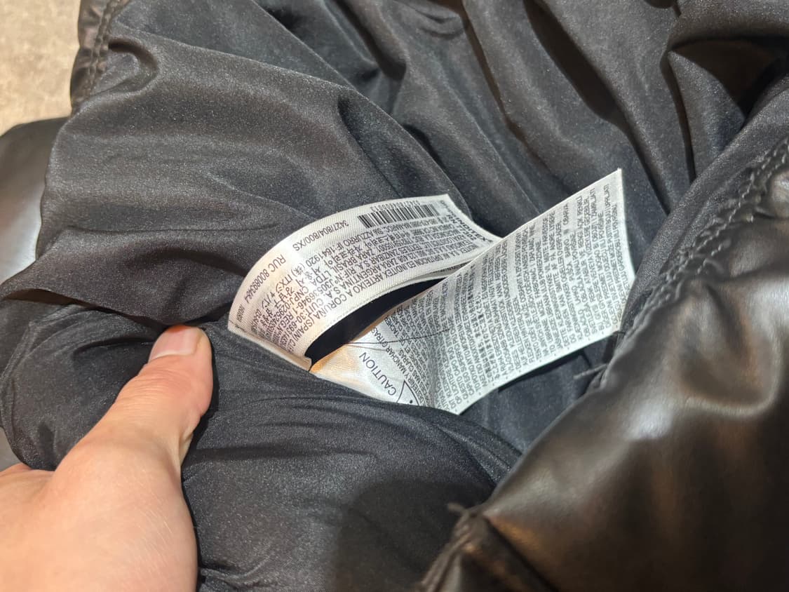 자라 레더 가죽 패딩 점퍼 XS사이즈 상품이미지5