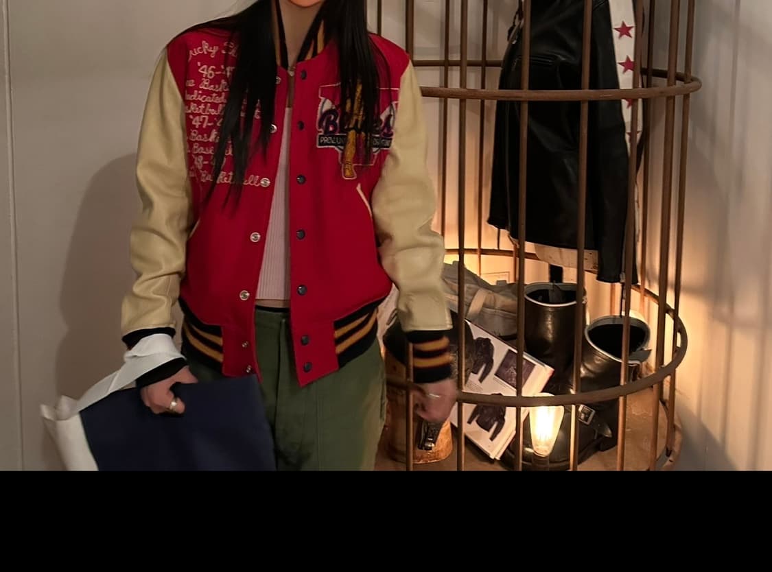 바시티 자켓 빈티지  상품이미지5