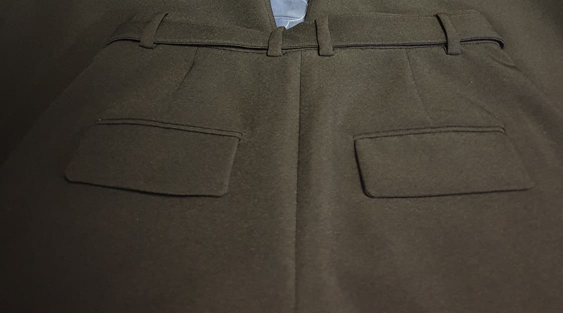 LAMAGIE FEMME 투턱 벨티드 와이드 슬랙스 블랙 (M) 상품이미지3