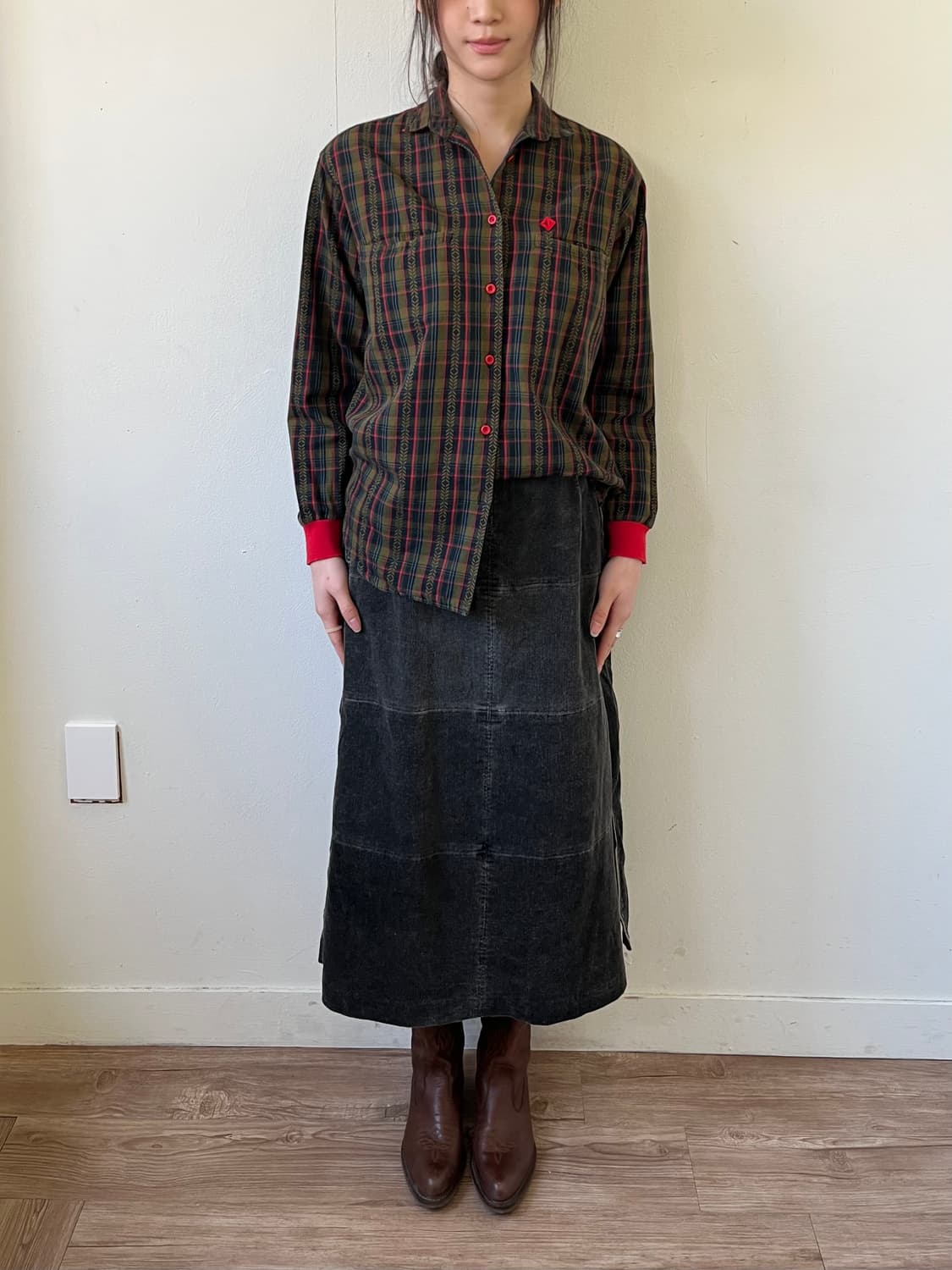 90‘s 이세이미야케 HAI 코듀로이 스커트 상품이미지7