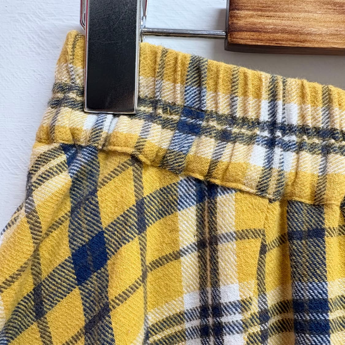 코튼 언발 체크 롱 플레어 스커트 치마 (JPN) 상품이미지5