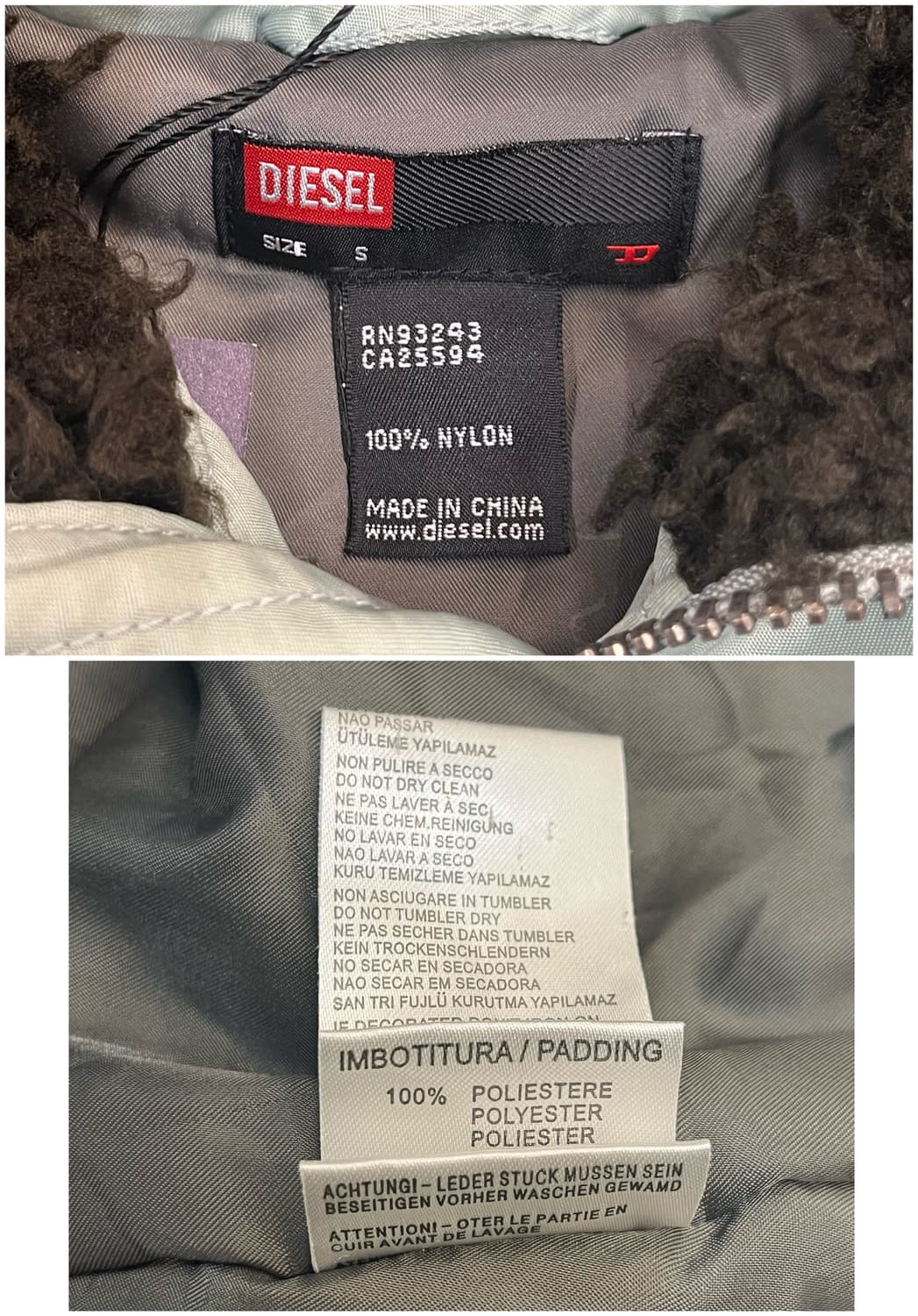 디젤 퍼 후드 자켓 S #csz2898 상품이미지3