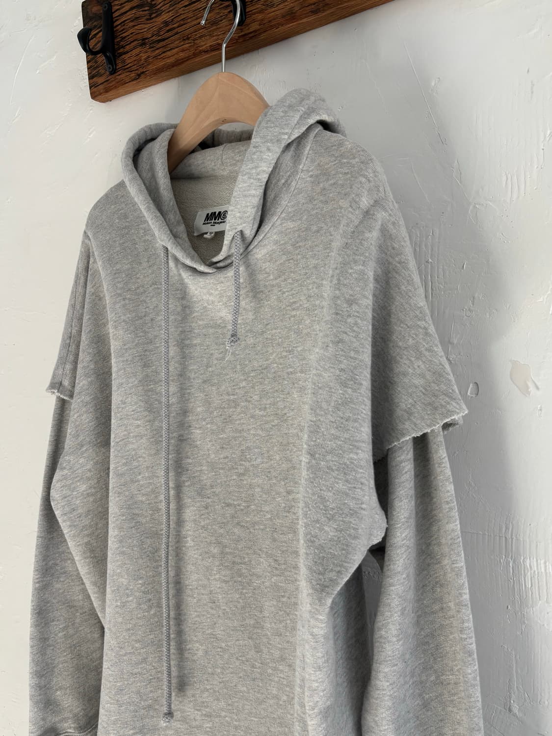 MM6 그레이 레이어드 후드티 상품이미지5