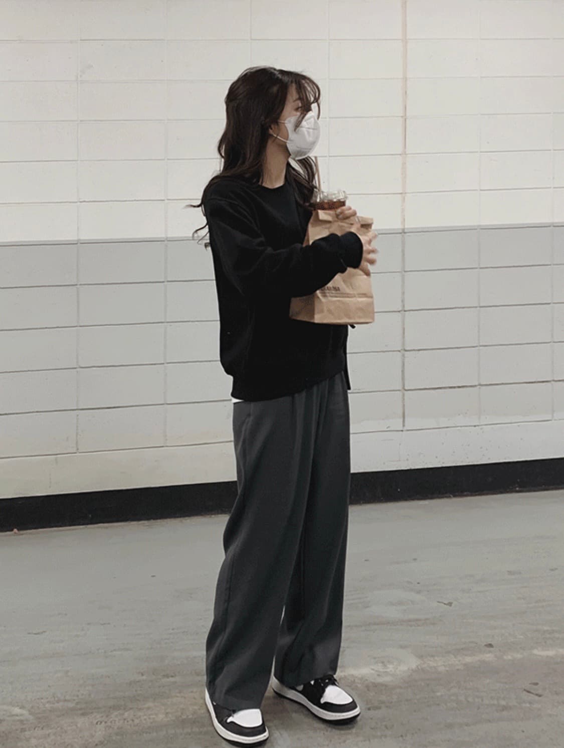 (미개봉, 새상품) 슬로우앤드 라이프 조거 맨투맨 세트 트레이닝 운동복  상품이미지3