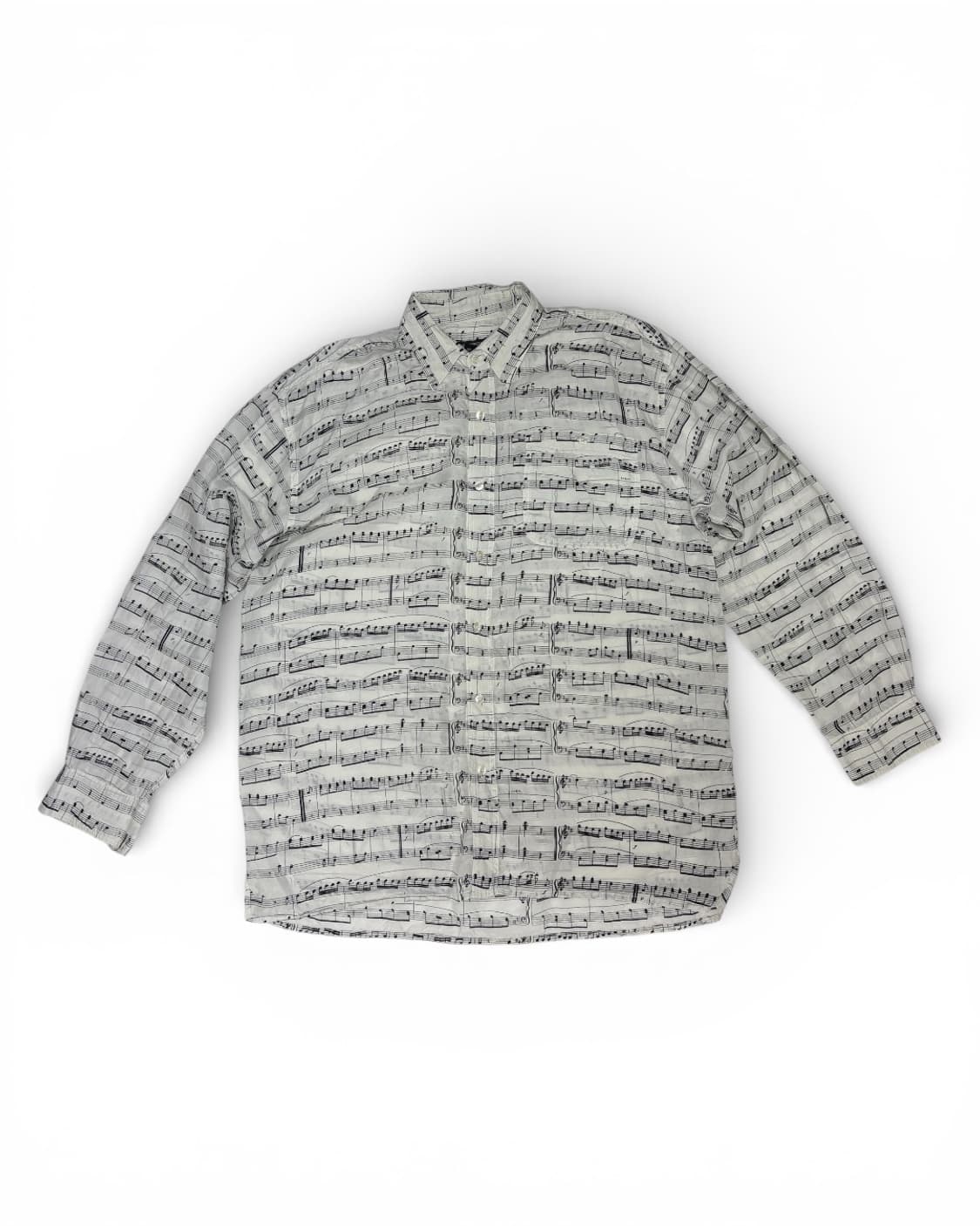 Music Score Silk Shirt 상품이미지2