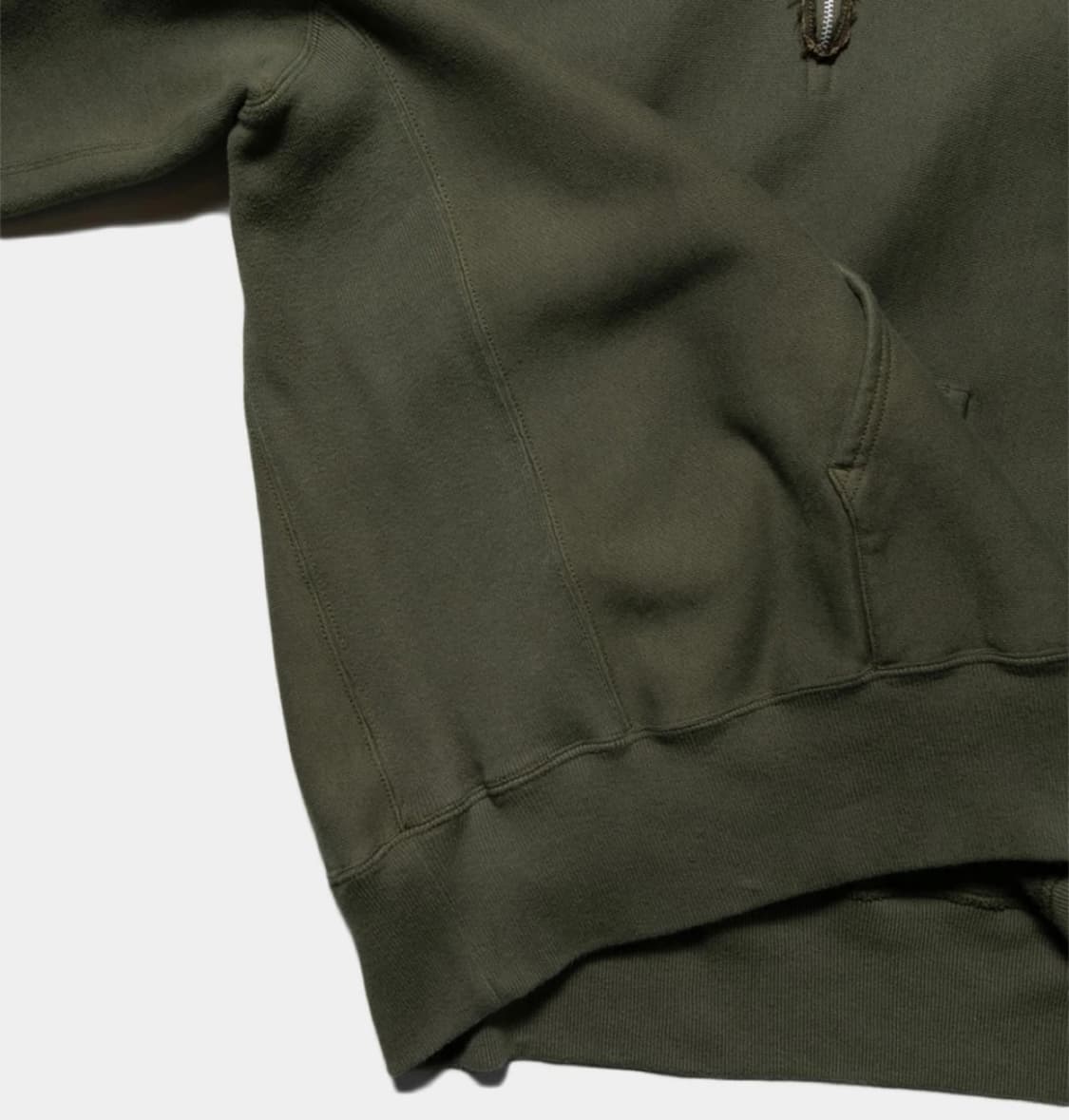 아프레쎄 25ss 하프 집업 후드 올리브 2사이즈 상품이미지3
