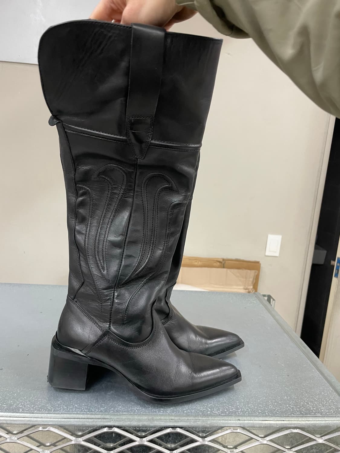 자라 블랙 웨스턴 롱부츠 36 (gr-4267) 상품이미지4