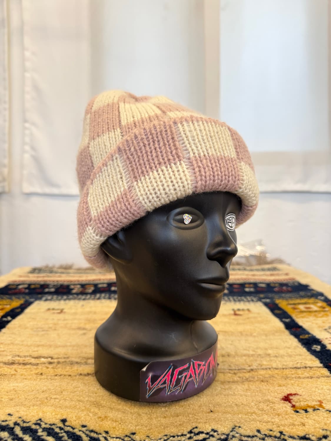 파스텔 체커보드 비니 상품이미지3