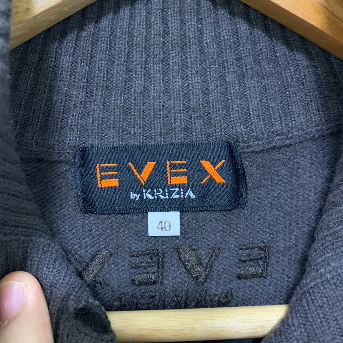 빈티지 캐시미어 100% 하이넥 반목 니트 조끼 베스트 크리지아 상품이미지6