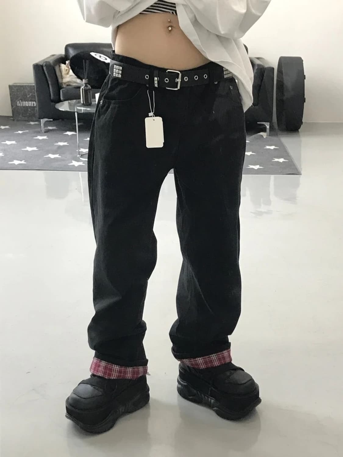 JPN 블랙 팬츠 상품이미지1