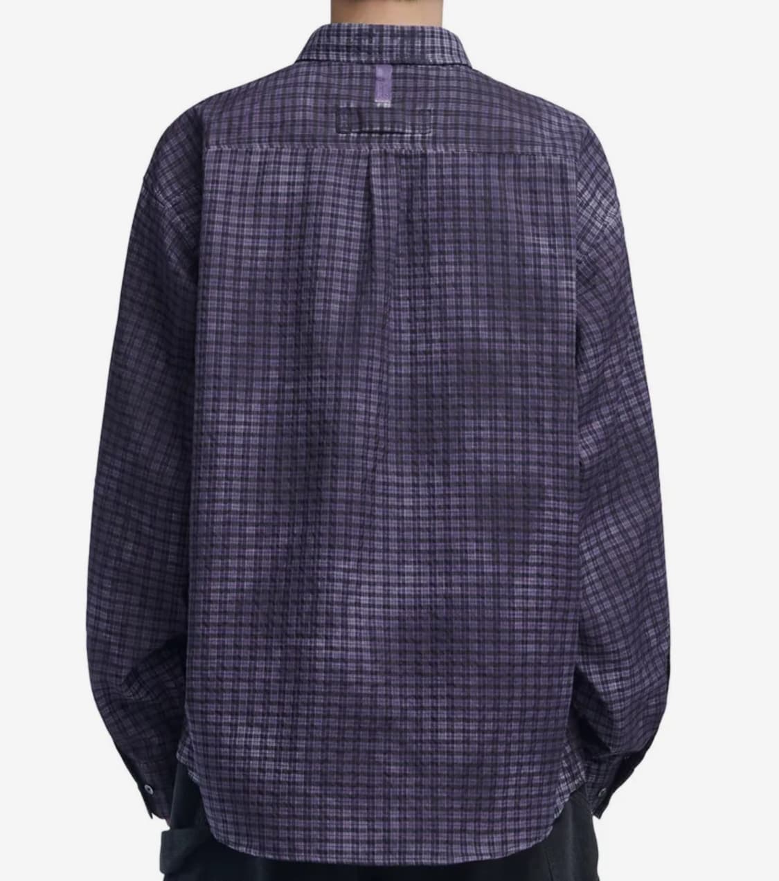 노매뉴얼 OVERDYED CHECK SHIRT - PURPLE 상품이미지2