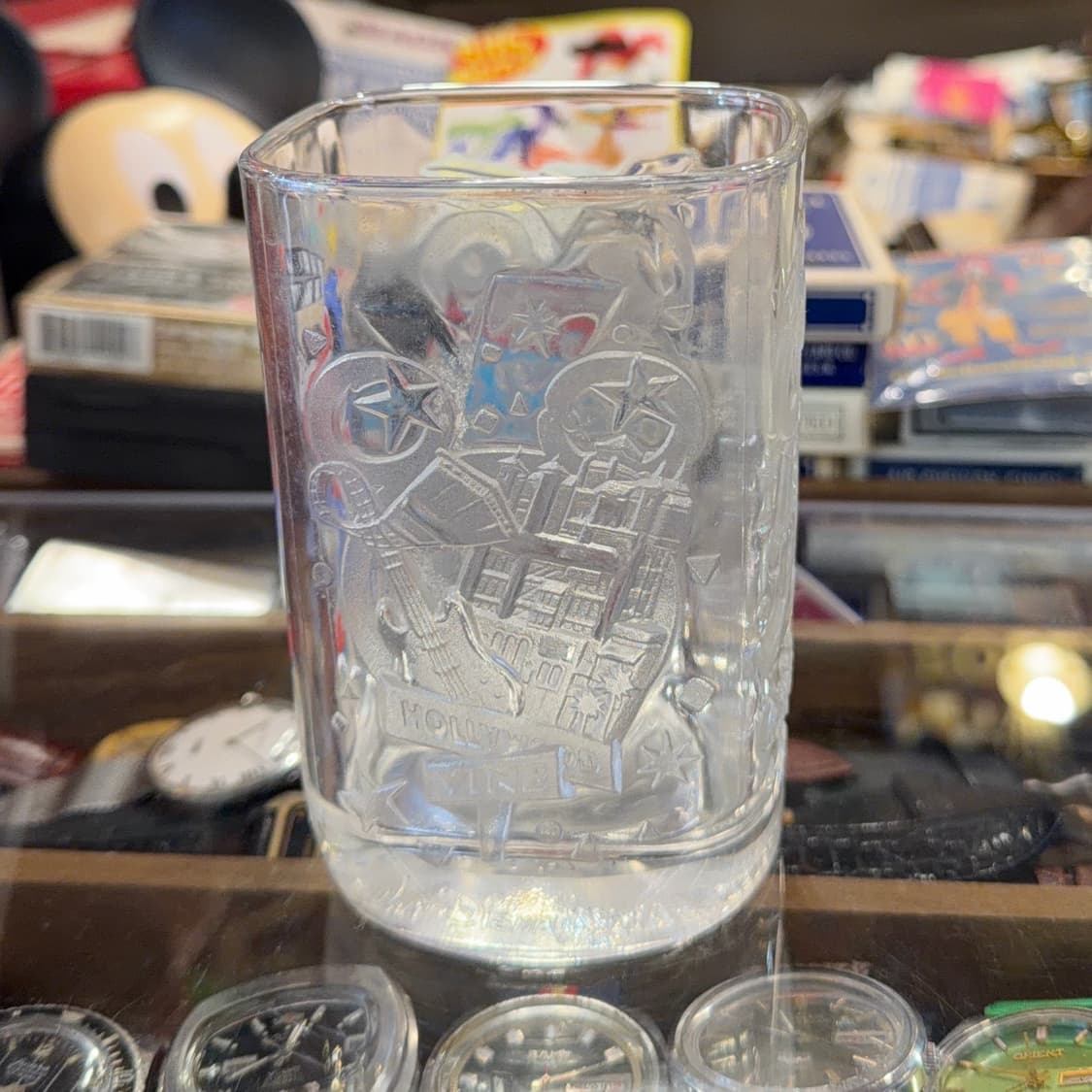 빈티지 소품 미키마우스 100주년 프랑스 유리컵 상품이미지2