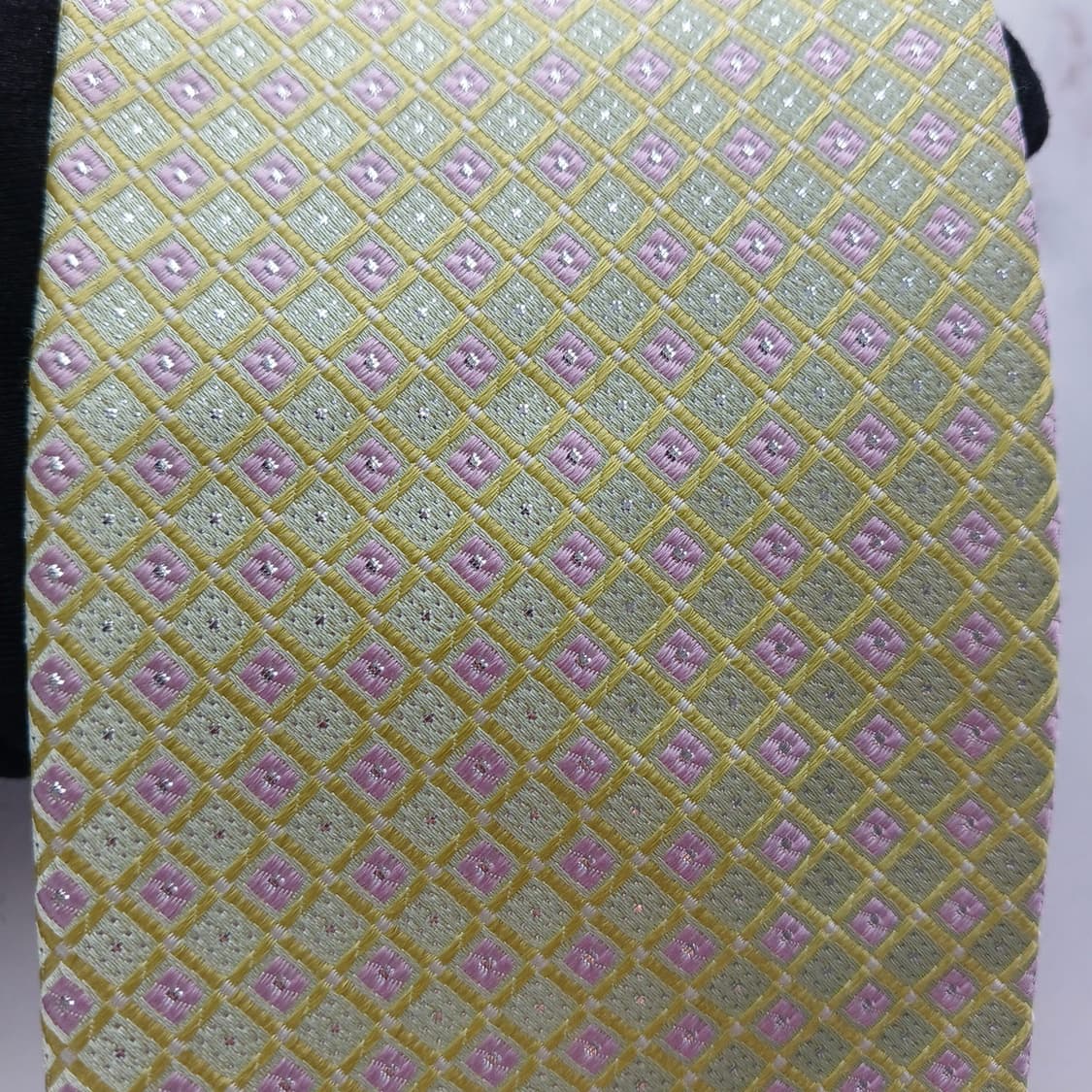 니나리치 실크 라이트그린 다이아 넥타이 8.6cm A+등급 A18744
 상품이미지5