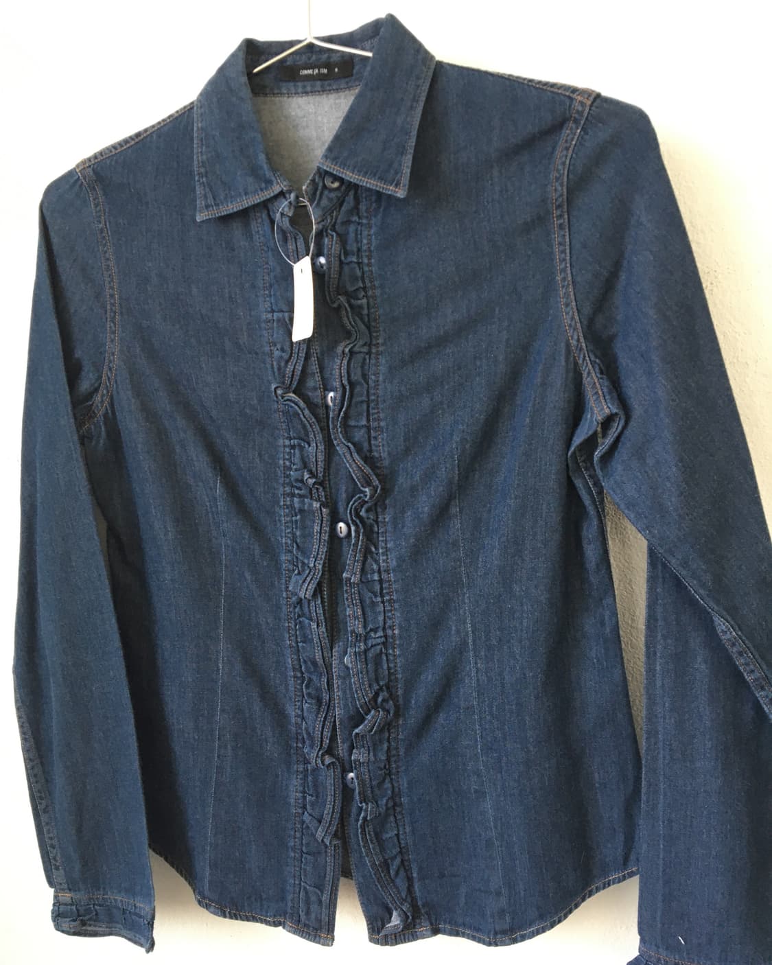 Frill point denim shirt 상품이미지4