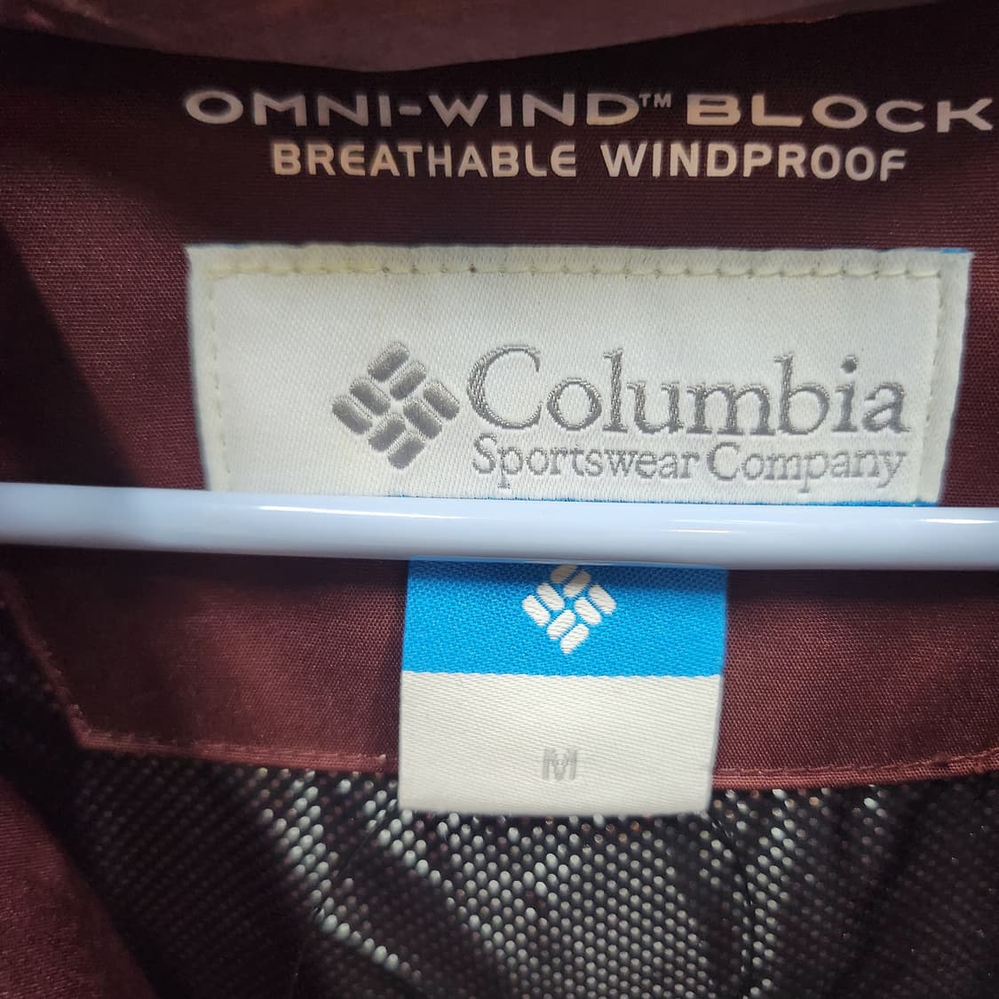 콜롬비아 후드 구스다운버건디 롱패딩 L 상품이미지4