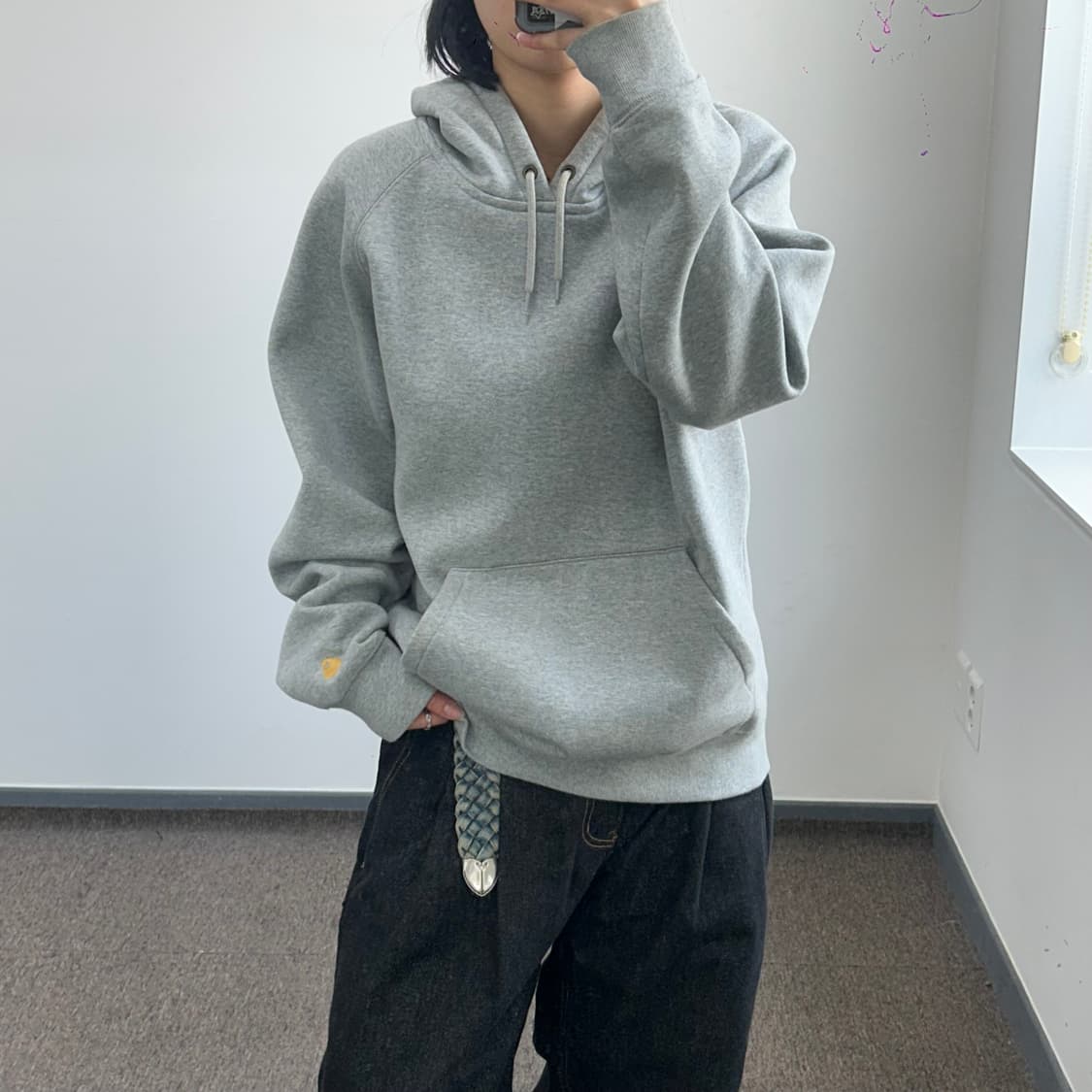 Carhartt 칼하트 그레이 후드티 상품이미지2