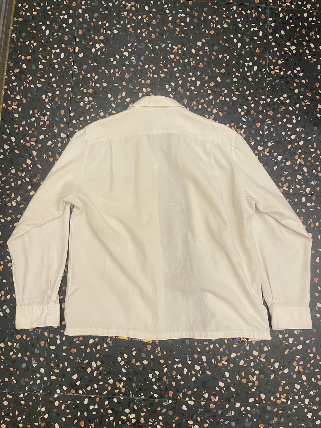 꼼데가르송옴므 다나카기 플라워자수 오픈카라셔츠 상품이미지4