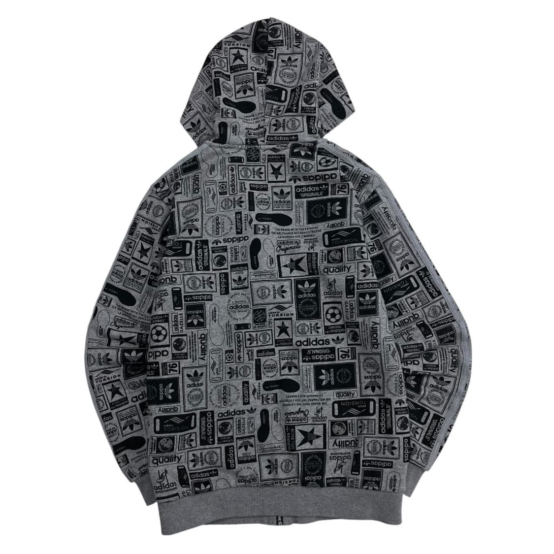 아디다스 그레이라인 패턴 그레이 후드집업 85 상품이미지3