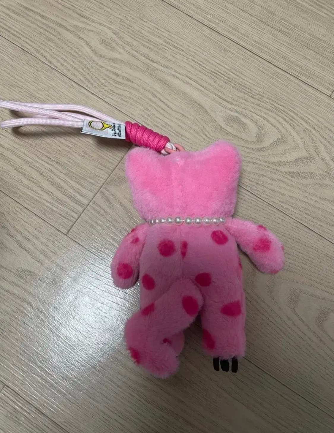 [새상품] 일본 빈티지 하트 핑크 고양이 키링 상품이미지3