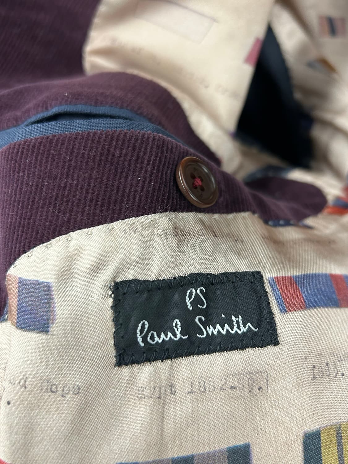 폴스미스 버건디 코듀로이 남성 블레이저 상품이미지4