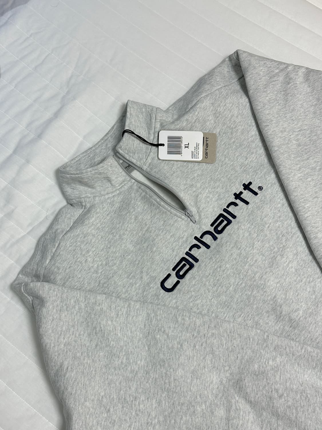 [xl] 칼하트 wip 하프집업 맨투맨 그레이 상품이미지2