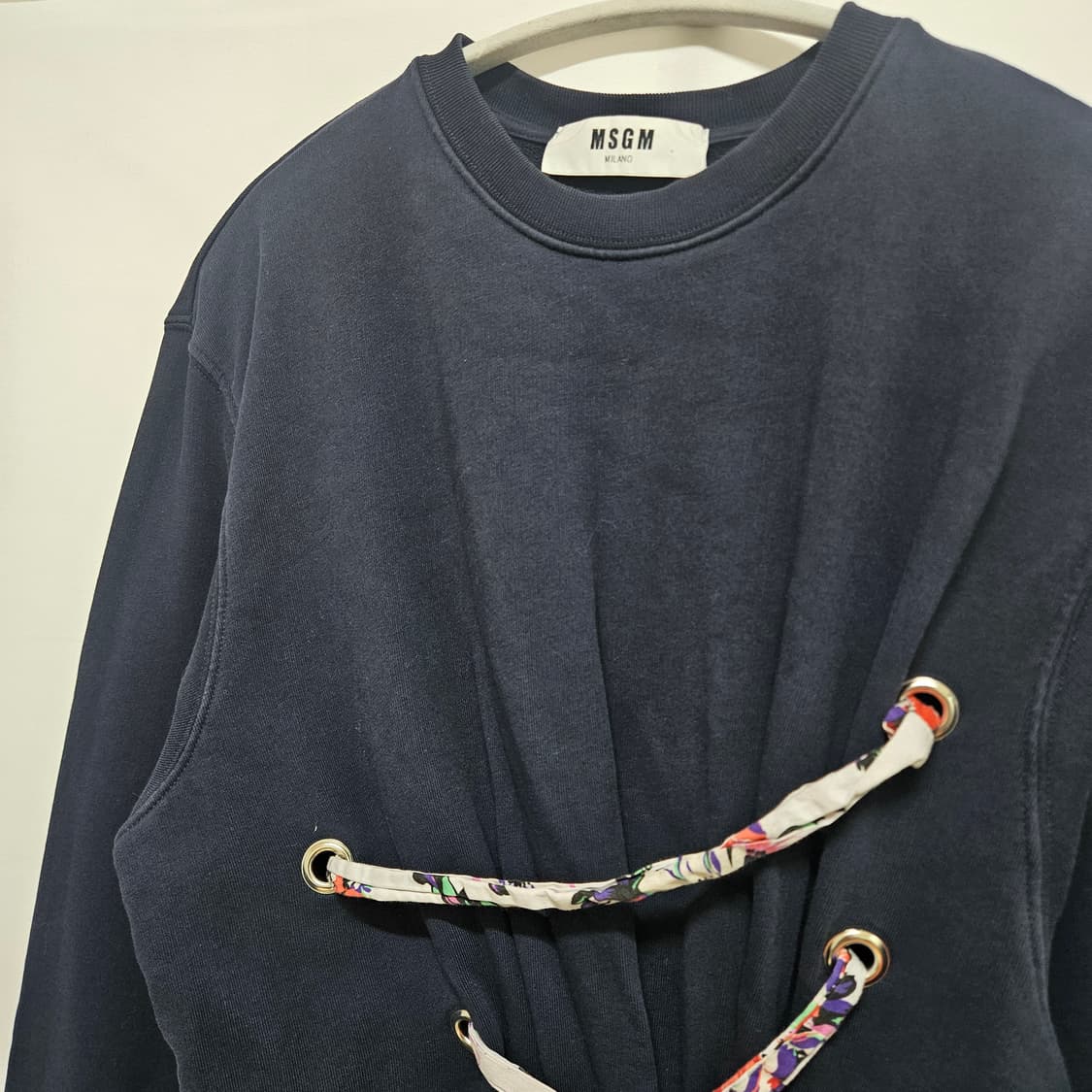 MSGM 레이스업 롱 맨투맨 원피스 S 상품이미지2