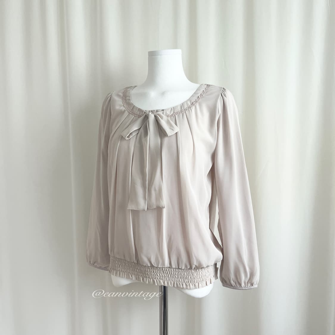 pale pink ribbon blouse 상품이미지3
