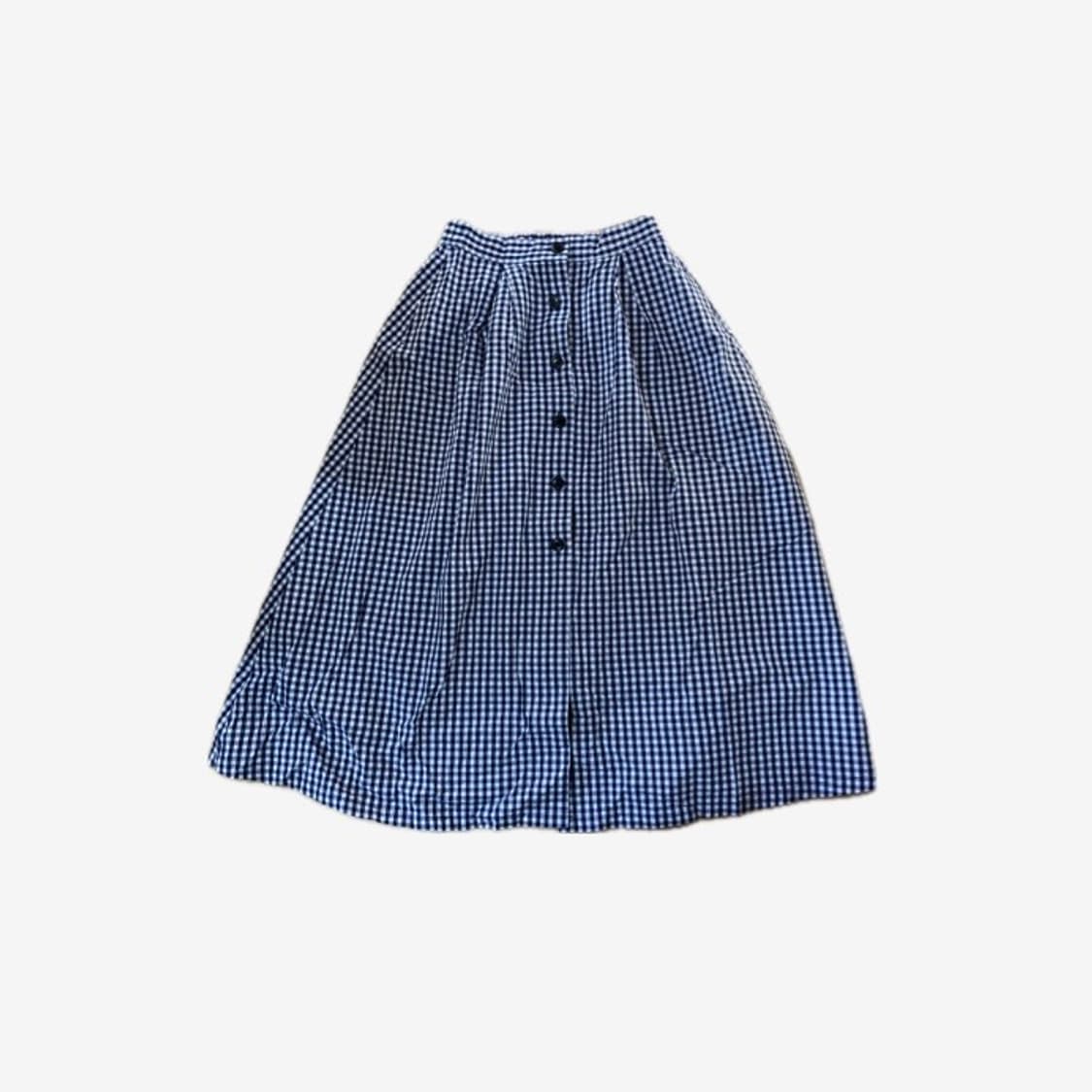 빈티지 체크 롱치마 상품이미지1